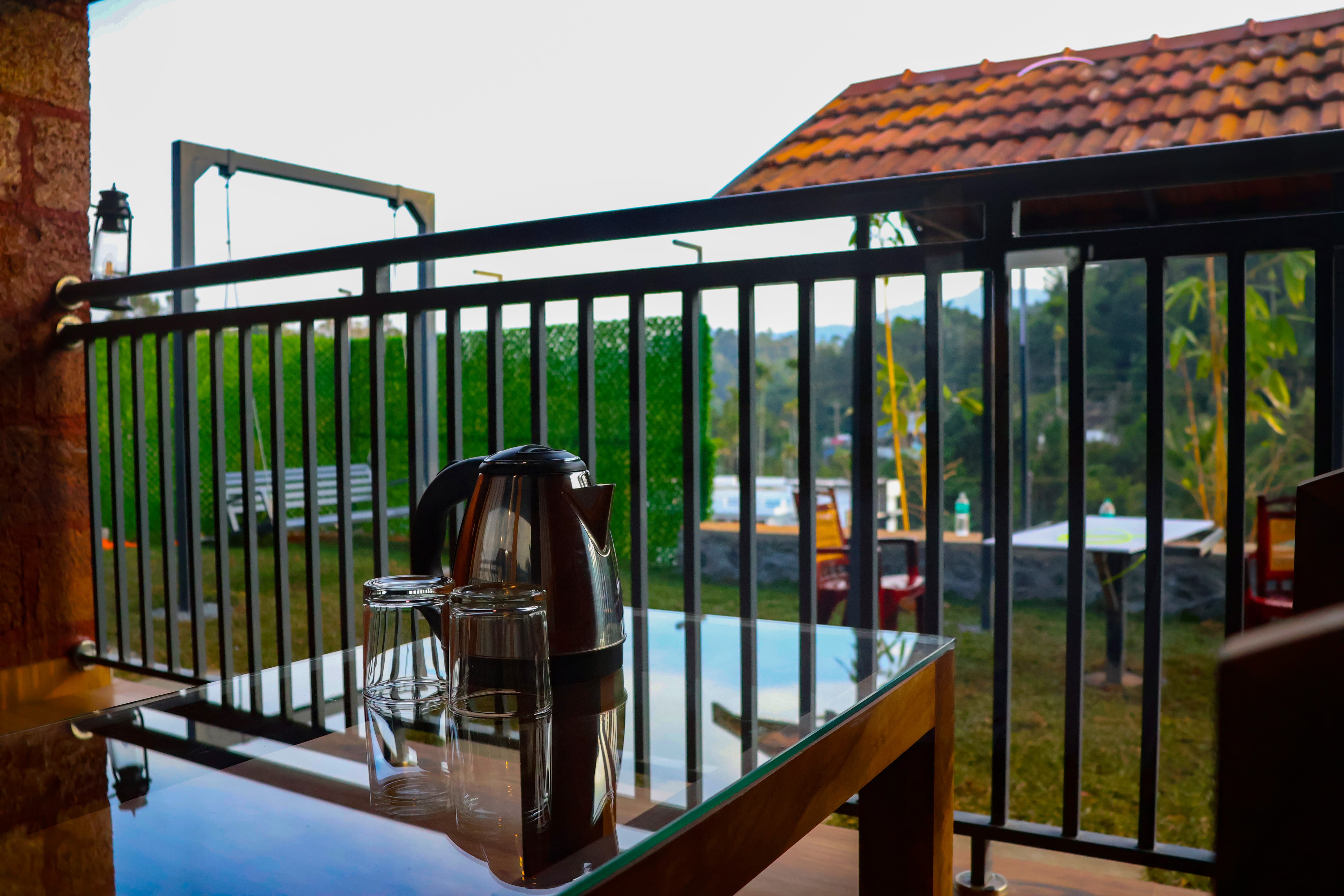 Luxury balcony view of Wayanad mountains at Brunton Havens